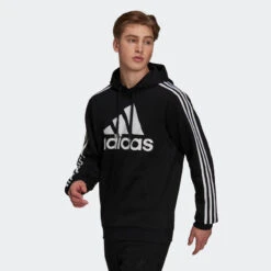ADIDAS Essentials Fleece 3-Stripes Logo Hoodie -Adidas Verkoopwinkel essentials fleece 3 stripes logo hoodie 2