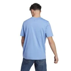 ADIDAS Fitness T-shirt Heren Blauw -Adidas Verkoopwinkel fitness t shirt heren blauw 3