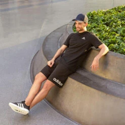 ADIDAS Fitness T-shirt Heren Zwart -Adidas Verkoopwinkel fitness t shirt heren zwart 5