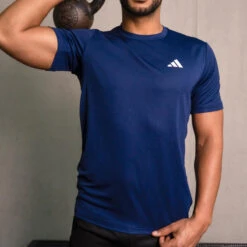 ADIDAS HERENSHIRT VOOR CARDIOFITNESS BLAUW -Adidas Verkoopwinkel herenshirt voor cardiofitness blauw 7