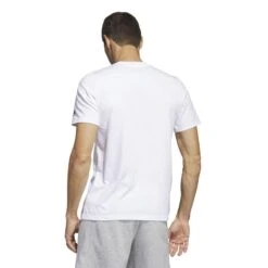 ADIDAS T-shirt Voor Fitness En Soft Training Heren Wit -Adidas Verkoopwinkel t shirt voor fitness en soft training heren wit 3