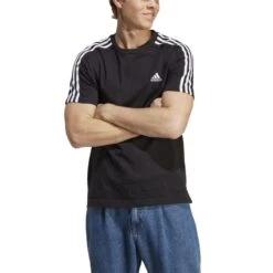 ADIDAS T-shirt Voor Fitness En Soft Training Heren Zwart -Adidas Verkoopwinkel t shirt voor fitness en soft training heren zwart 3