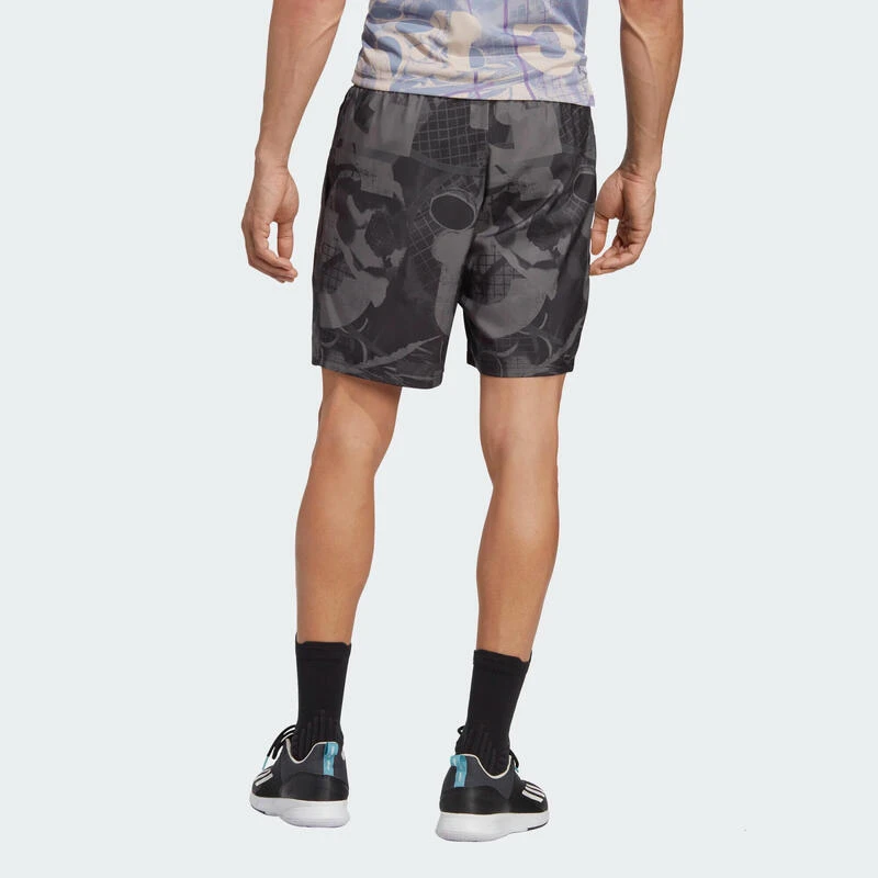 ADIDAS Tennisshort Voor Heren CLUB GRAPHIC Grijs Kaki 3 ADIDAS Tennisshort Voor Heren CLUB GRAPHIC Grijs Kaki - Afbeelding 3