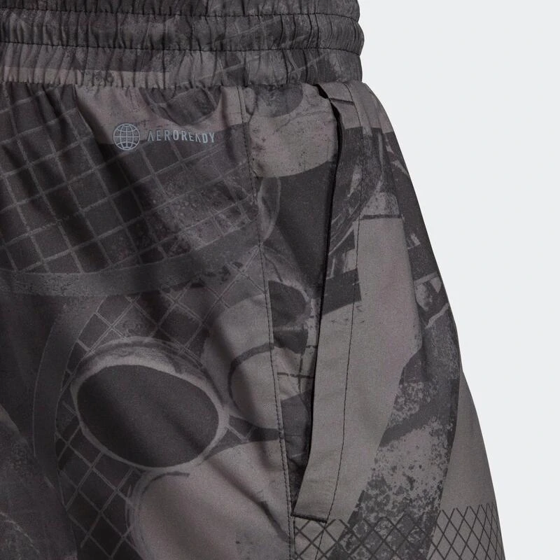 ADIDAS Tennisshort Voor Heren CLUB GRAPHIC Grijs Kaki 5 ADIDAS Tennisshort Voor Heren CLUB GRAPHIC Grijs Kaki - Afbeelding 5